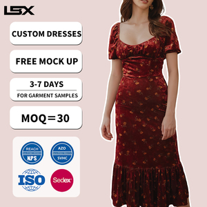 <span class=keywords><strong>Vestidos</strong></span> de Verano para Mujer al por Mayor, con Logotipo Personalizado, de Alta Calidad, Hermosos, con Abertura Frontal, Estampado Digital Floral, Color Negro - Product Image 2