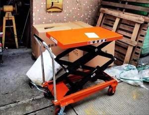 Camión de mesa elevadora Manual hidráulica portátil, tijera de carpintería ajustable eléctrica neumática y móvil - Product Image 4