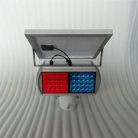 Feux de signalisation stroboscopiques à LED solaires Luminaires d'avertissement rouges et bleus