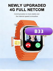 Reloj Inteligente Android B33 4G con SIM, Pantalla AMOLED de 2.06 Pulgadas, GPS, SOS, Seguimiento de Salud, Cámara, Resistente al Agua IP67, NFC, Correa de Silicona - Product Image 5