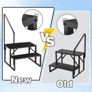 Escalera para Piscina de Casa Móvil con Pasamanos, Capacidad de Peso de 660 Libras - Product Image 3