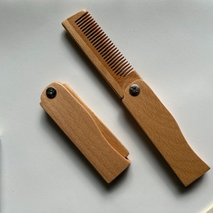 Peines de Madera de Sándalo Natural Antiestáticos, Peine Plegable Pequeño de Bolsillo para <span class=keywords><strong>Barba</strong></span> y Bigote para Hombres - Product Image 2