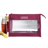 Rose stade clair Pvc Transparent sac porte-crayon 2025 Mini maquillage hommes stockage personnalisé sacs à cosmétiques