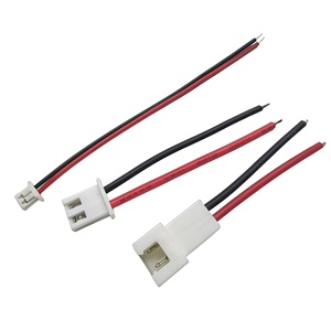 Câble adaptateur personnalisé JST XH2.54-2P, pas de 2,54 mm, 2 broches, en cuivre étamé, isolation PVC, longueur 30-40 mm pour applications électroniques - Product Image 2