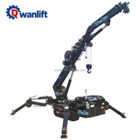 Mini-grue araignée sur chenilles à tonnage entièrement personnalisable, avec stabilisateurs télescopiques et surveillance du couple