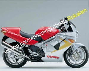 Carrera Popular <span class=keywords><strong>carenado</strong></span> para Honda VFR800RR VFR800 <span class=keywords><strong>VFR</strong></span> 800, 1998, 1999, 2000, 2001 de la fábrica de plata rojo de carenados del mercado de accesorios de Kit - Product Image 1