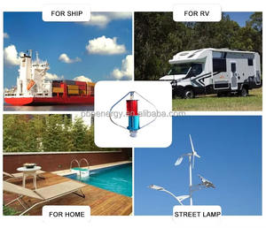Sistema de Energía Híbrida Eólica y Solar Tipo Q de 800W 12v 24v para Vida Fuera de la Red, <span class=keywords><strong>Turbina</strong></span> Eólica Vertical con Imán Permanente, Salida de 220v - Product Image 3