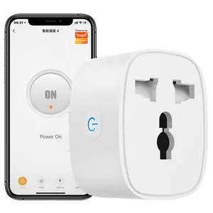 SMATRUL Adaptateur Smart Life App Voix Google Home Alexa Moniteur d'alimentation 16A Universel Tuya Wifi Smart Socket Us Eu Uk Plug Outlet