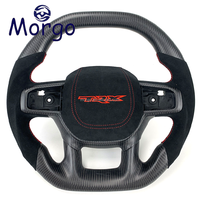 Accessoires d'intérieur Volant de voiture en fibre de carbone mat personnalisé pour Dodge RAM 1500 2500 3500 TRX Racing Style Design