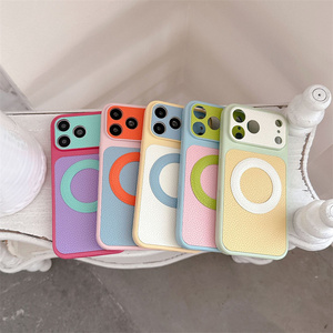 เคสโทรศัพท์หนังสีสันสดใสแบบแม่เหล็กสำหรับ iPhone 18 17 16 15 14 Pro Max ลายดอกทานตะวันสีรุ้งไล่เฉดสี Dopa mine ฝาหลัง PC - Product Image 2