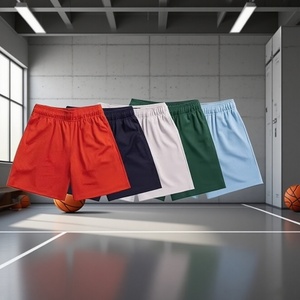Shorts de basketball personnalisés pour hommes, style décontracté, double couche, en maille, pour l'entraînement estival, entrejambe de 5 pouces, design uni – Nouveauté du fournisseur - Product Image 2