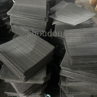 Kain Kawat Hitam Persegi 40 60 80 Mesh, Saringan Kawat Baja Karbon, Disc Filter, Ekstruder Plastik, Saringan Baja
