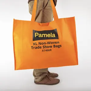 Pamela Promotionele Handelsnaam Niet-Geweven Tas Gerecycled Polypropyleen Pp Gelamineerde Niet-Geweven Tas Met Op Maat Bedrukt Logo