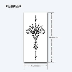 Autocollant <span class=keywords><strong>de</strong></span> <span class=keywords><strong>tatouage</strong></span> INKARTLINK pour le corps, autocollant <span class=keywords><strong>de</strong></span> <span class=keywords><strong>tatouage</strong></span> en papier, mandala <span class=keywords><strong>lotus</strong></span>, imperméable, écologique, longue durée, 15 jours, en vrac - Product Image 4