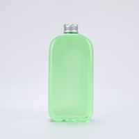 Botol Minuman Dingin Susu Teh Jus Plastik PET Transparan Persegi 250ml-400ml Food Grade dengan Tutup