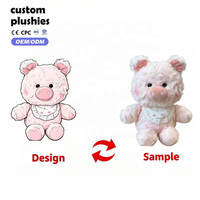 En gros, Jouet en peluche doux et moelleux en forme de cochon, grenouille, mouton, canard jaune, éléphant bleu, avec logo personnalisé, cadeau en peluche pour bébé