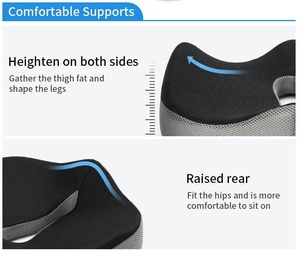 Coussin de siège ergonomique en mousse à mémoire de forme breveté pour le coccyx, orthopédique, pour voiture et chaise de bureau avec soutien personnalisé LIANDA C-002 - Product Image 3