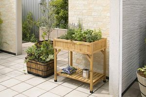 Jardinière surélevée, lit de jardin extérieur avec supports de rangement et bâches, supérieure au lit de jardin surélevé en cèdre, <span class=keywords><strong>pour</strong></span> balcon et porche - Product Image 3