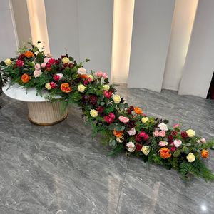 Guirnalda de Rosas Coloridas Modernas de Alta Calidad de 2 Metros para Decoración de Bodas y Fiestas, Centro de Mesa de Flores Artificiales para Eventos - Product Image 2