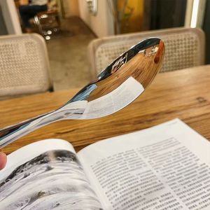 Stainless Steel Rice Spoon Large Heavy Duty Kitchen Restaurant Use Solid Color <b>Hand</b> <b>Wash</b> Only - Product Image 4