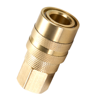 Vente en gros de qualité en laiton massif 1/4 "NPT Quick Connect Female Coupler (M-Style)