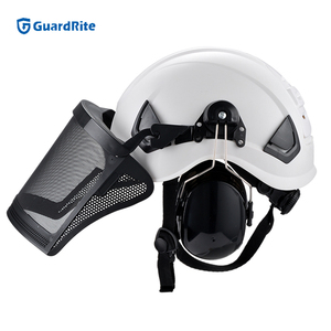 Casco de construcción de rescate <span class=keywords><strong>3</strong></span> en 1, malla, protector facial, <span class=keywords><strong>orejeras</strong></span>, juego de casco de seguridad con correa para la barbilla - Product Image 3