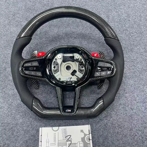 Nuevo Volante Deportivo de 3 Radios en Fibra de Carbono CS M4 con Cuero Clásico y Plástico, Modificado para Chasis Serie 1234567 X3 X4 X7 - Product Image 1