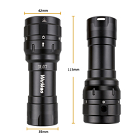 Équipement de photographie sous-marine DL07 Lampe torche LED étanche rechargeable par USB, lampe de plongée LED