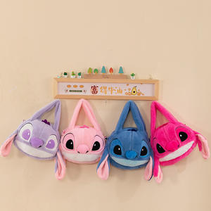 Wholesale Cute Multicolor <strong>Stitched</strong> Plush Crossbody <strong>Bag</strong> Large Capacity Girls Shoulder Cartoon Bear Handbag PP Cotton <strong>Stitched</strong> <strong>Bag</strong> - Product Image 2