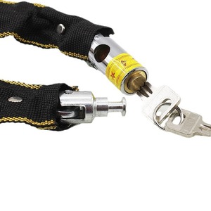 Antivol de chaîne pour vélo 80cm 1m en fer anti-coupure avec clés pour moto et vélo électrique - Product Image 1