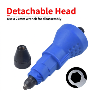 Adaptador de pistola remachadora eléctrica azul para taladro, componente de motor de acero de alta velocidad, marca XIAOHONG, 1.5 kg, Dropshipping - Product Image 2