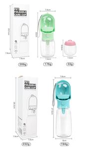 Portable <b>Drinking</b> Water <b>Bottle</b> with Food Container Outdoor Puppy Pet Travel Walking Hiking Water <b>Bottle</b> Pet Foldable Care Cup - Product Image 2