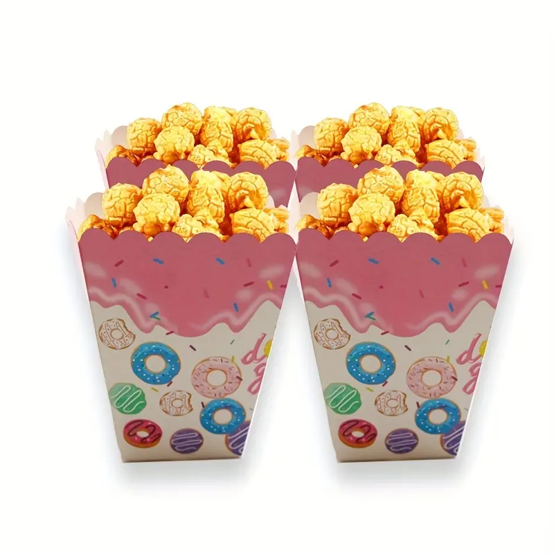Creatore di scatole di Popcorn di pollo carta Kraft marrone monouso rivestimento UV goffratura accetta