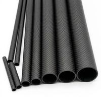 Tubo de Fibra de Carbono de Alta Resistencia en Venta para Postes de Fibra de Carbono con Espesor de Pared Uniforme