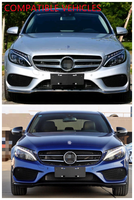 Calandre avant W205 compatible avec Mercedes Benz Classe C C250 C300 C350 Sport Type Modèle pré-lifting Année 2015-2018
