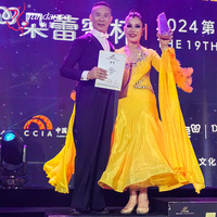 B-24137 personnalisé nouvelle robe de danse de salon standard international robes de danse de salon en soie perlée de haute qualité à vendre