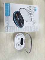 Écouteurs Bluetooth X55 Super Bass pour le sommeil, mini écouteurs TWS Bluetooth silencieux, petits écouteurs sans fil invisibles en forme de haricot