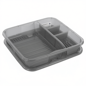 ที่คว่ำจาน ROTHO สำหรับอ่างล้างจานทรงเรขาคณิต ชุด 3 ชิ้น พร้อมชั้นวางระบายน้ำและที่ใส่ช้อนส้อม - Product Image 2