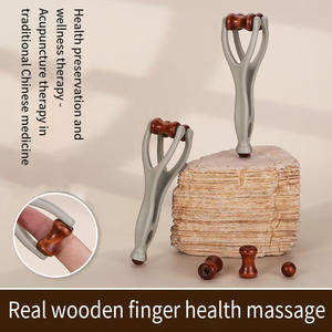 Peine de Madera para Masaje de Manos, Herramienta de Rodillo de Acupresión, Palo de Masaje de Meridianos para Articulaciones de los Dedos - Product Image 3