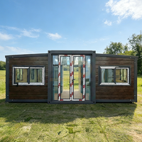 Conteneur extensible moderne de 20 pieds et 40 pieds avec cuisine, maison en conteneur d'acier, plans de maison extensible en conteneur maritime