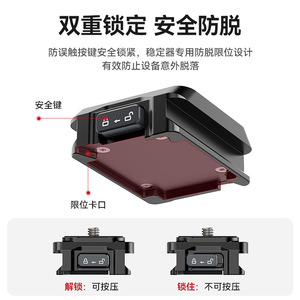 Plaque de chargement rapide pour <span class=keywords><strong>stabilisateur</strong></span> <span class=keywords><strong>Ulanzi</strong></span> U-Basket uka05, adaptée à la démontage rapide des stabilisateurs d jirs/4/3/2 - Product Image 5