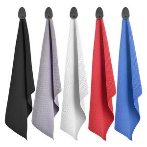 Toalla de Golf de Microfibra Tejida de Nuevo Estilo, Ecológica, de Secado Rápido, con Ojales, Personalizada con Logotipo, Marca <span class=keywords><strong>Lenna</strong></span>, para Uso Deportivo - Product Image 2