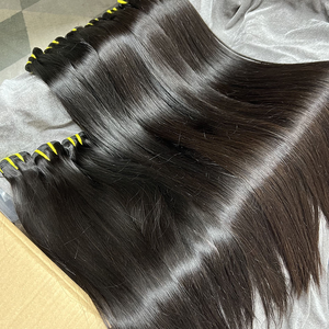 Cabello Brasileño Virgen Liso Sin Procesar, Trama Única al por Mayor, Sin Pegamento, Color Natural, para Trenzas Boho, Peluca - Product Image 1