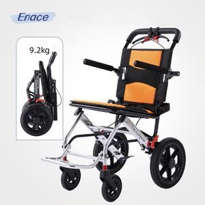 Silla de ruedas manual de aluminio súper ligera, silla de ruedas plegable de avión para deshabilitar - Product Image 4