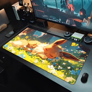 Chuột <span class=keywords><strong>Pad</strong></span> lớn cao su bàn phím chuột thảm chống trượt Gamer chuột <span class=keywords><strong>Pad</strong></span> máy tính xách tay HD PC Thảm p-poke-mons e-eevees Mousepad Kawaii - Product Image 1