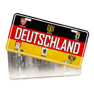 Plaques d'immatriculation de véhicule Souvenir personnalisé 15*30cm Dubai Souvenir Skyline Retro <span class=keywords><strong>Plaque</strong></span> d'immatriculation de voiture pour décoration murale Plaques cadeaux touristiques - Product Image 5