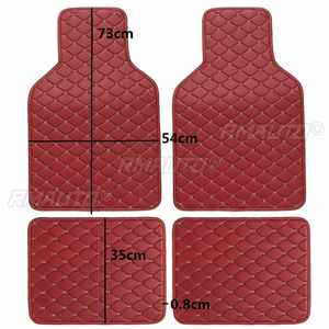 Tapis de sol de voiture universels en PVC, 4 pièces, imperméables, protège-pieds, anti-dérapants, pour les déversements, les chiens, les animaux domestiques, tapis avant et arrière - Product Image 3