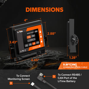 LiTime 쉬운 설정 골프 카트 리튬 배터리 미국 CA EU AU JP 스톡에 대한 실시간 RS485 모니터링 디스플레이 - Product Image 2