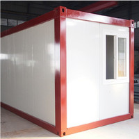 Paquet plat préfabriqué préfabriqué 10ft 20ft 30ft 40ft pied minuscule structure métallique en acier maison de conteneur modulaire portable cadre de maison