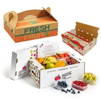 กล่องกระดาษลูกฟูกบรรจุภัณฑ์กระดาษแข็งสำหรับทับทิมสีส้มแอปเปิ้ลกีวีมังกรผลไม้และผักกล่องบรรจุ